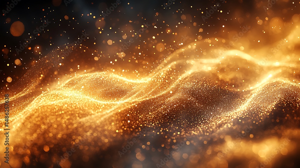 Beautiful dynamic golden light wave high resolution photo Beautiful dynamic golden light wave high resolution photo