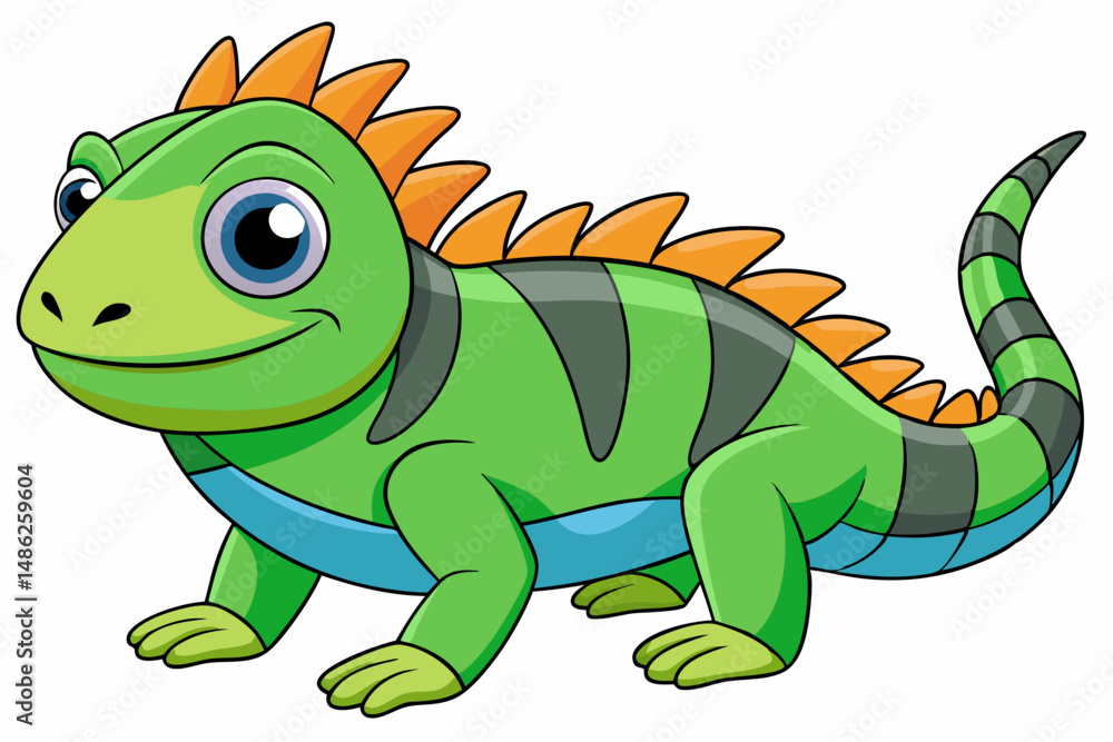 Obraz premium iguana vector on white background