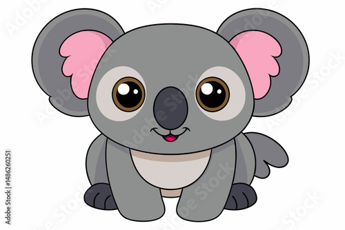 koala vector on white background