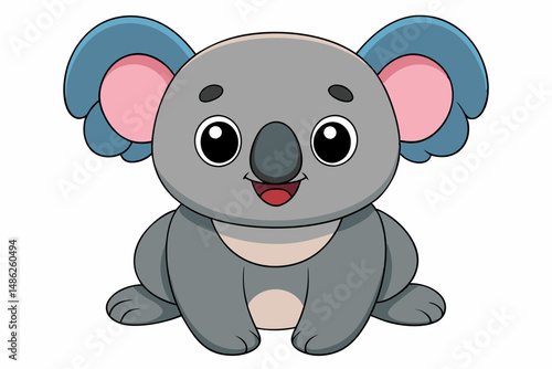 koala vector on white background
