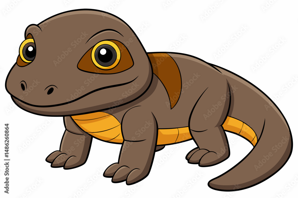 Fototapeta premium komodo dragon vector on white background