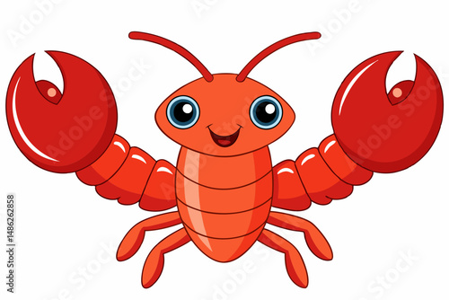 lobster vector on white background