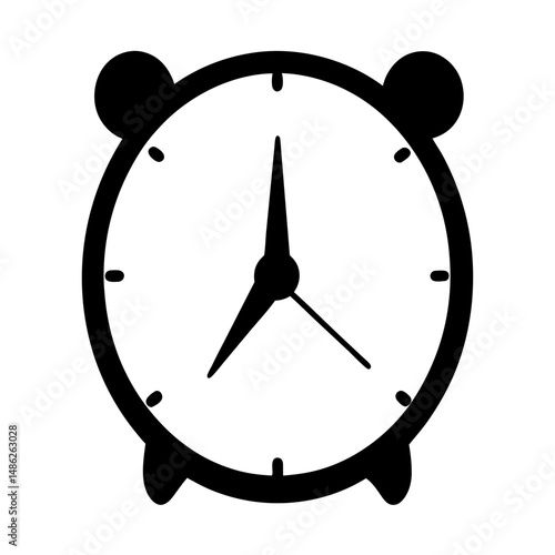 Stylized alarm clock image displaying around eight fifty on the dial