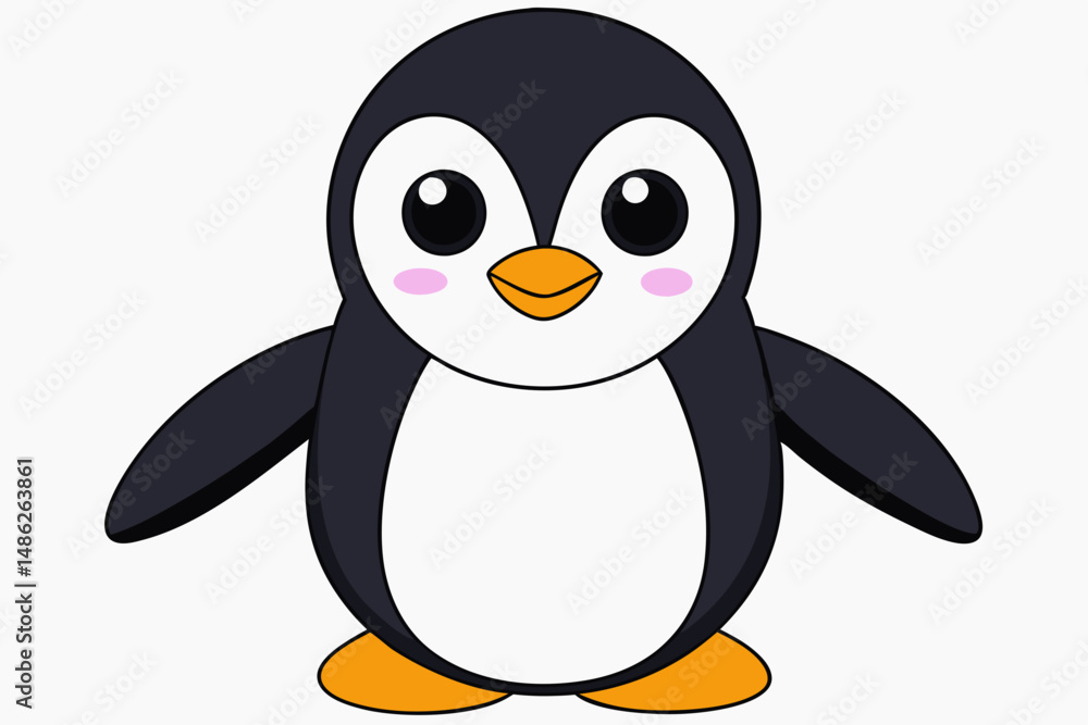 Obraz premium penguin vector on white background