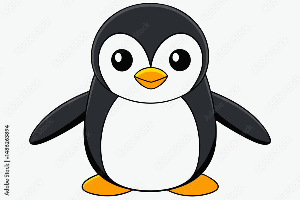 Obraz premium penguin vector on white background