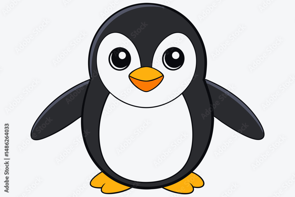 Obraz premium penguin vector on white background