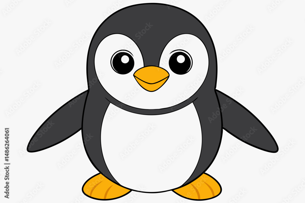 Fototapeta premium penguin vector on white background