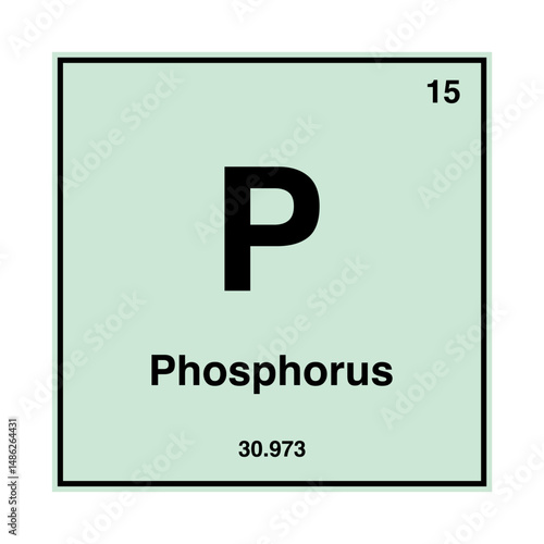 periodic vector phosphorus isolated on transparent background