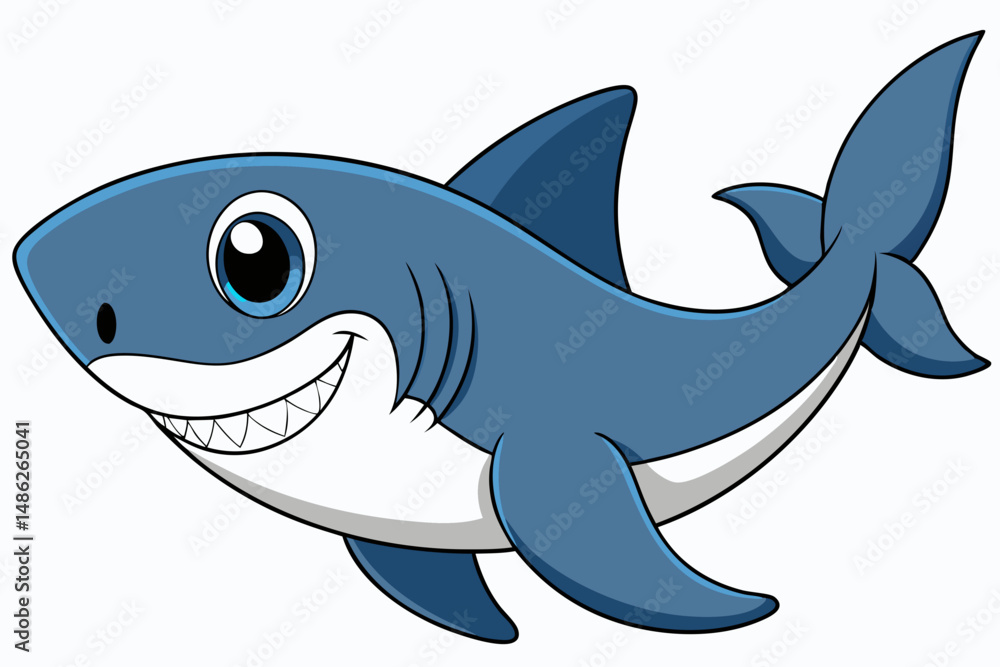 Obraz premium shark vector on white background
