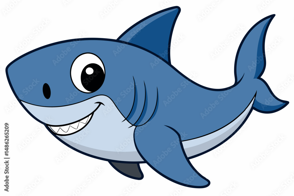 Fototapeta premium shark vector on white background