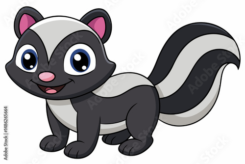 skunk vector on white background