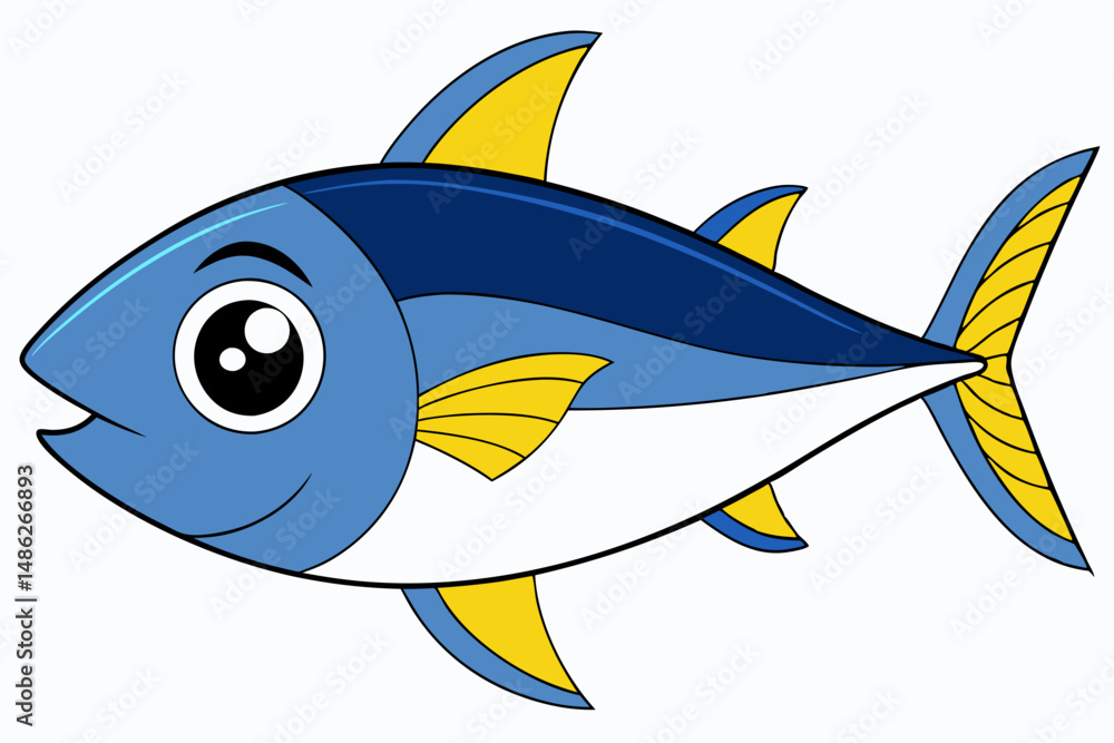 Obraz premium tuna vector on white background