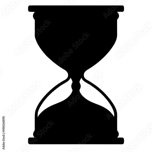 Silhouette of an hourglass representing the passage of time and deadlines