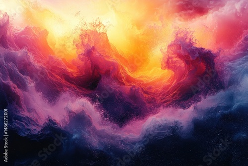 Exploring the Vibrant Landscape of Financial Innovation Through Abstract Digital Expressions in a Captivating Color Palette
