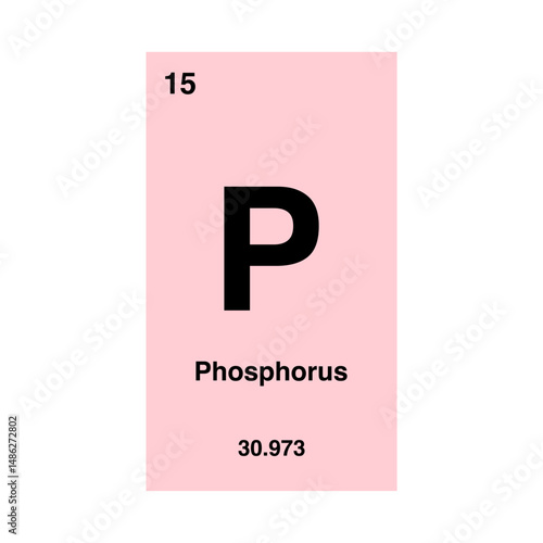 periodic vector phosphorus isolated on transparent background