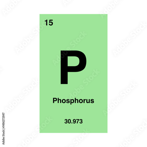 periodic vector phosphorus isolated on transparent background
