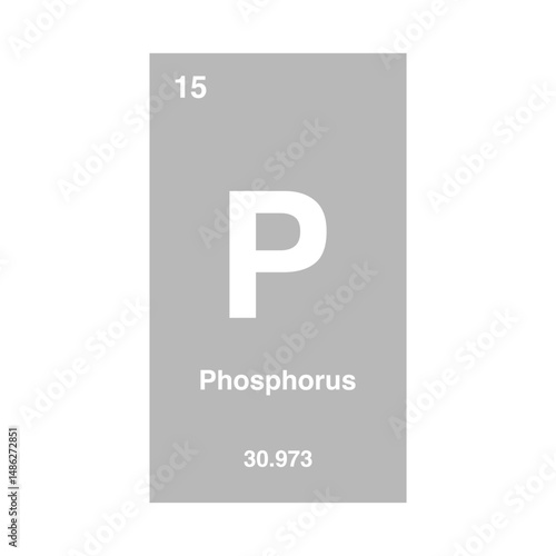 periodic vector phosphorus isolated on transparent background