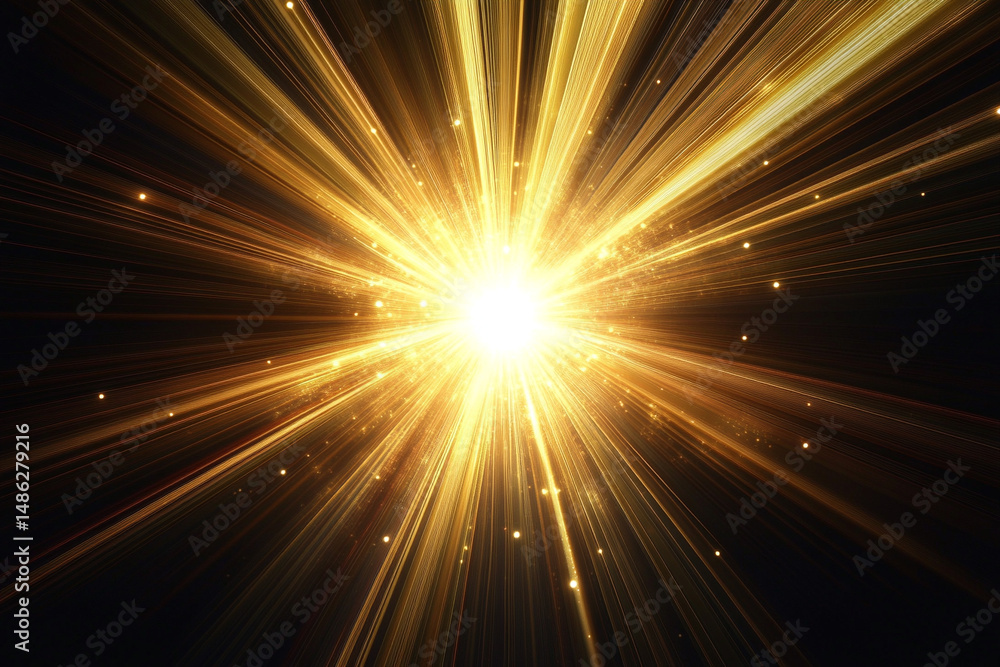 Radiant Golden Light Burst Abstract Energy Explosion Background Radiant Golden Light Burst Abstract Energy Explosion Background