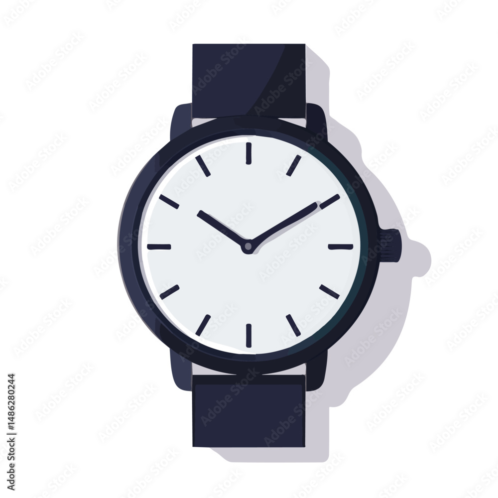 2D flat Wristwatch vector illustration, isolated on a white background. 2D flat Wristwatch vector illustration, isolated on a white background.