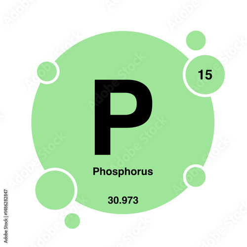 periodic vector phosphorus isolated on transparent background