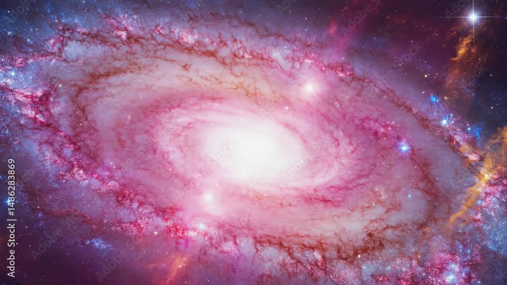 Exploding Spiral Galaxy Core with Glowing Nebula Clouds, Star Clusters, and Cosmic Dust in Vivid Pink, Blue, and Gold, Wide Photorealistic Deep Space Composition, Sci-Fi Space Art Scene Exploding Spiral Galaxy Core with Glowing Nebula Clouds, Star Clusters, and Cosmic Dust in Vivid Pink, Blue, and Gold, Wide Photorealistic Deep Space Composition, Sci-Fi Space Art Scene