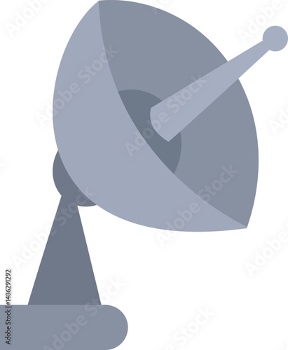  Satellite Dish Antenna – Flat Vector Communication Icon