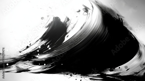 Set of different ink paint brush strokes isolated on white background. Vector illustration skapad av ai