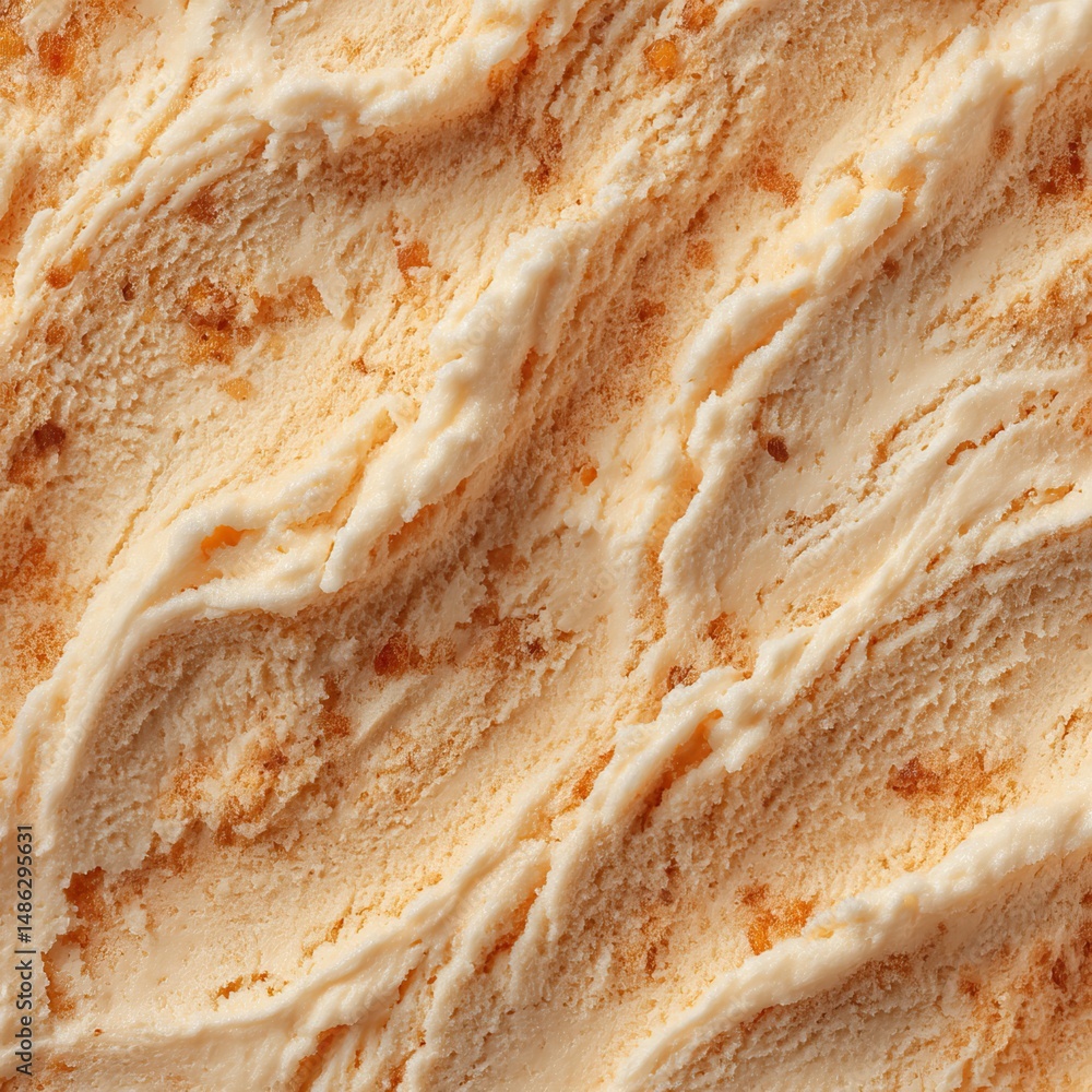 texture of pecan and caramel ice cream