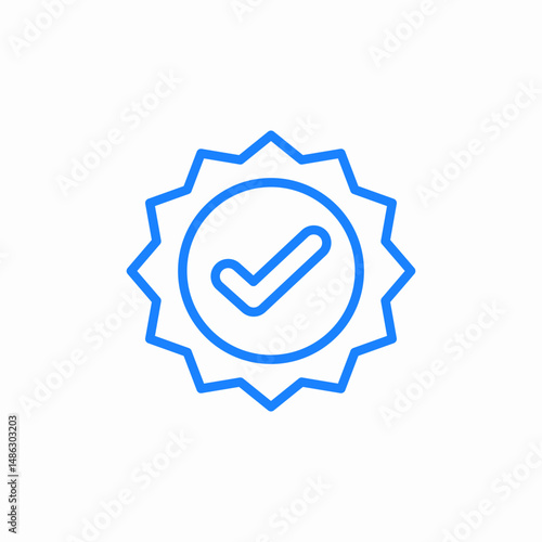 achievement badge icon sign vector