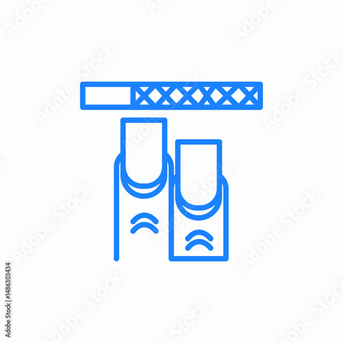 nail filing process icon sign vector
