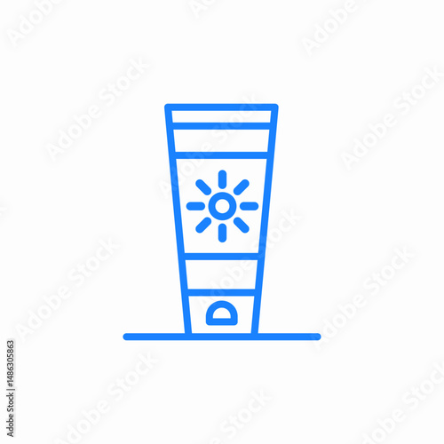sunscreen tube icon sign vector