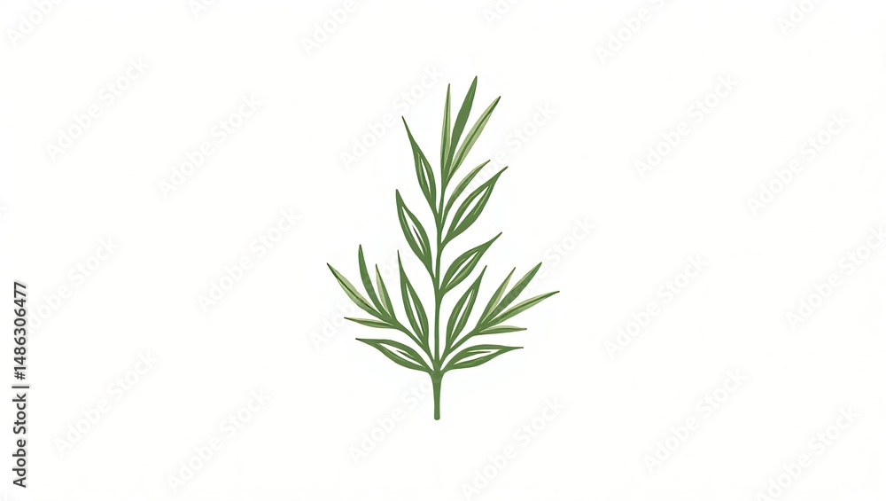 Fototapeta premium rosemary on white background