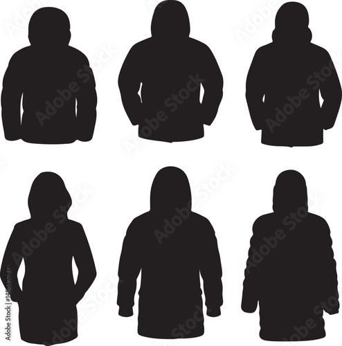 Silhouette Winter Coats: Hooded Jackets in Various Styles