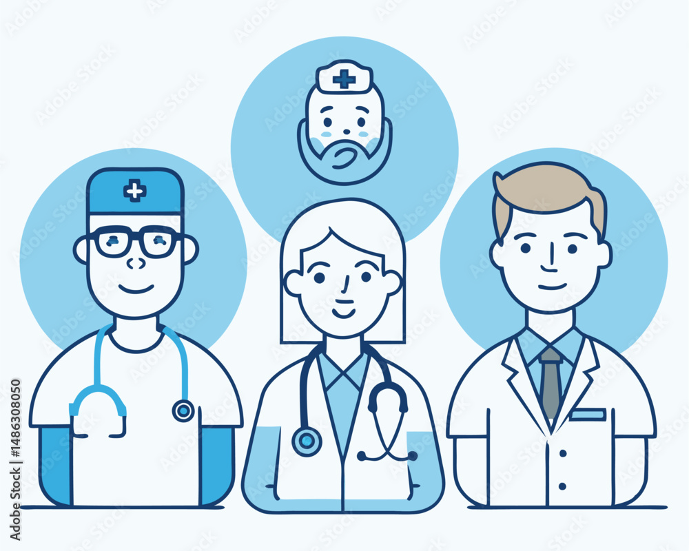 Flat Design Medical and Healthcare Professional Vector Set – Doctors, Nurses, and Patients in Clinical and Telehealth Settings, Modern Hospital Staff Illustrations for Medical Apps and Web Design. Flat Design Medical and Healthcare Professional Vector Set – Doctors, Nurses, and Patients in Clinical and Telehealth Settings, Modern Hospital Staff Illustrations for Medical Apps and Web Design.