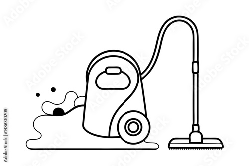 Vacuum cleaner vector icon on white background