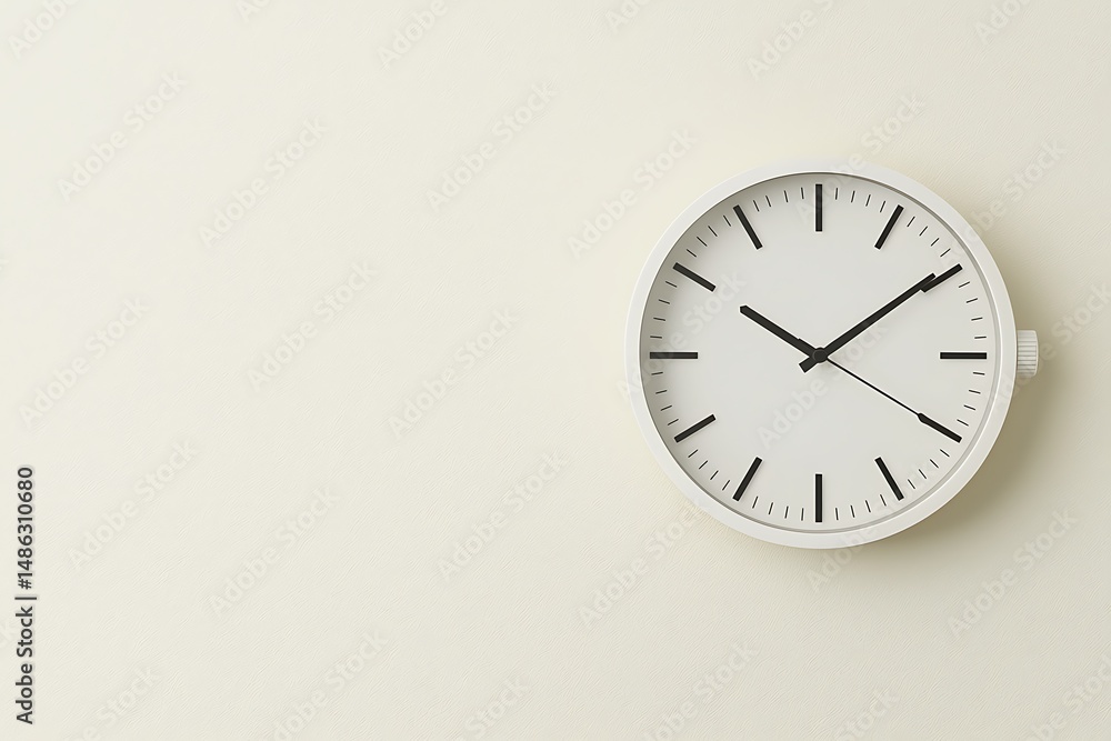 Simple white wall clock Simple white wall clock