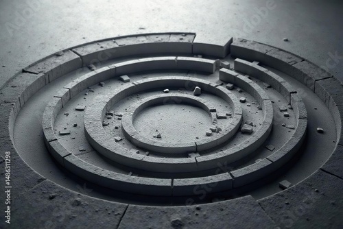 Subtle grayscale gradient forming concentric circles and squares, lines, subtle