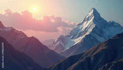 Subtle grayscale triangle motif, minimalist style, minimalist, geometric