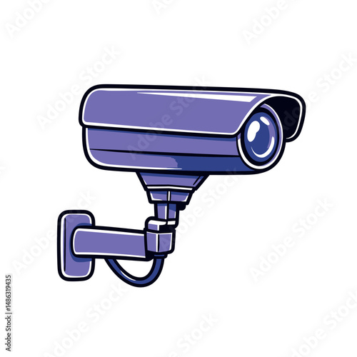 A Cartoonish Security Camera Observing The World Around It