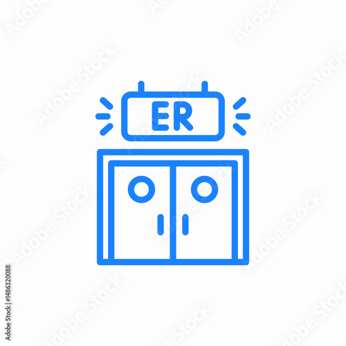 emergency responce room icon sign vector