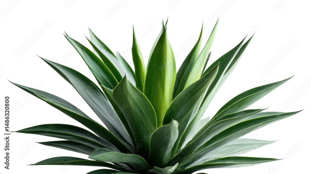 Fototapeta premium Vibrant agave plant with pointed leaves