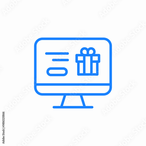 gift box ddesktop icon sign vector