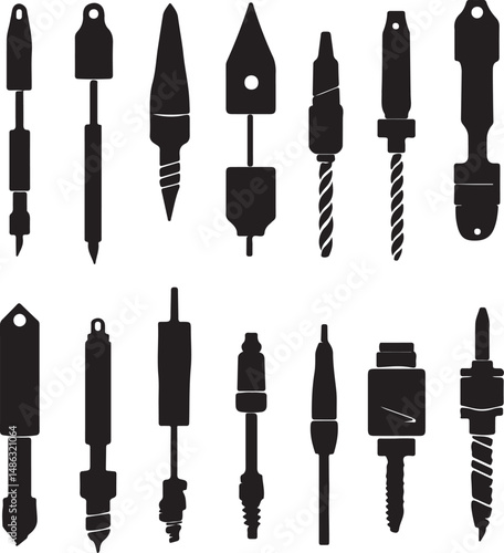 Silhouette Tool Set: Various Drill Bits, Screwdrivers, and Accessories