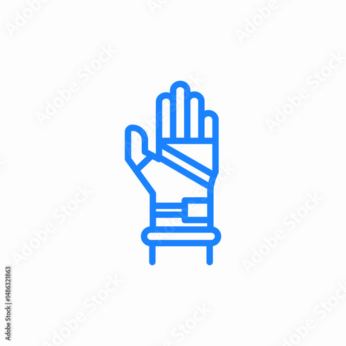 injured hand icon sign vector