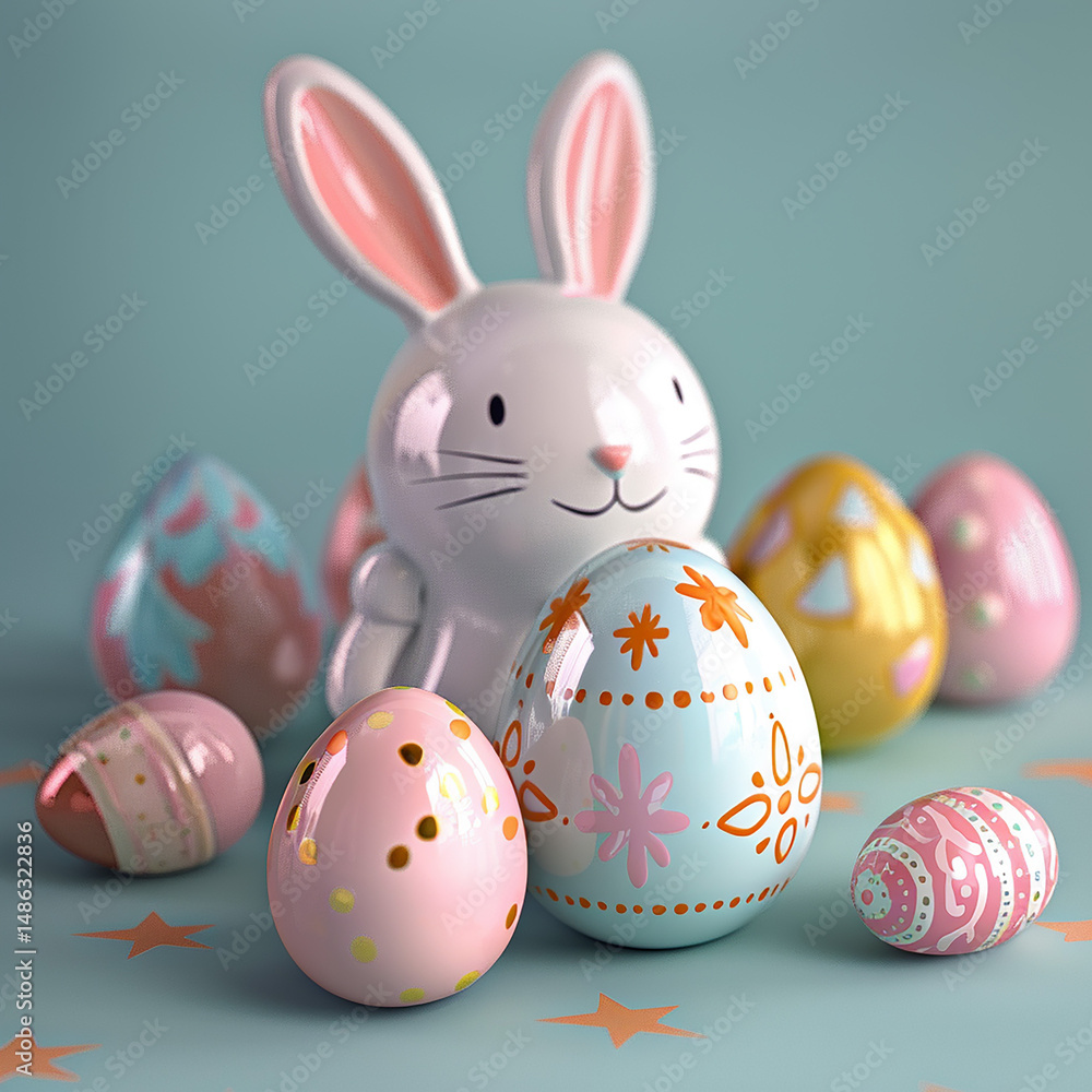 easter eggs and bunny
easter eggs and bunny
