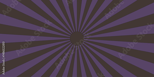 Retro background with rays or stripes in the center. vector pinwheel pattern. Funfair carnival or circus retro background. Sunbeam and star beam light. coffee and beige sunbeam radial rays pattern.