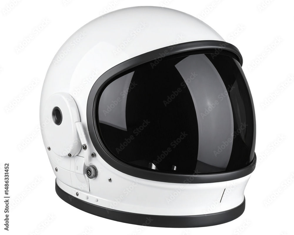 Fototapeta premium astronaut helmet, black visor isolated on a trasparent background