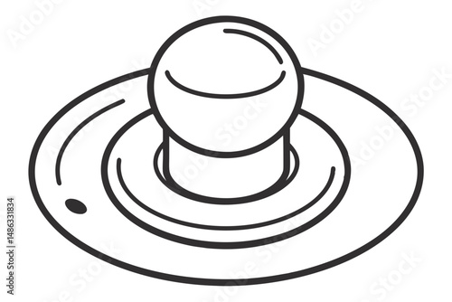 Knob dial sketch vector art