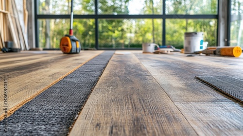 Wood vinyl plank flooring installation home renovation interior design