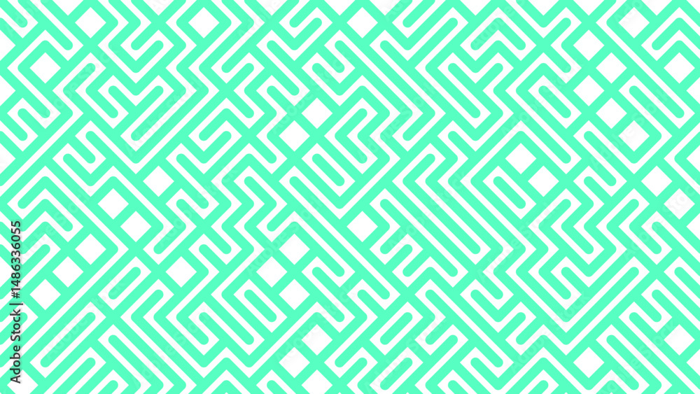 a green and white geometric pattern on a white background. The pattern is composed of a repeating geometric design, creating a visually pleasing and eye-catching design a green and white geometric pattern on a white background. The pattern is composed of a repeating geometric design, creating a visually pleasing and eye-catching design